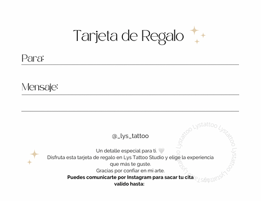 Gift Card | LYS Tattoo & Piercing Studio